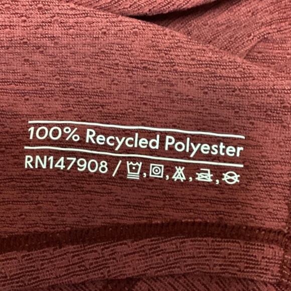 Outdoor Voices Red Crew Neck Raglan Short Sleeve Workout T Shirt Tee Top Size S - Picture 4 of 4